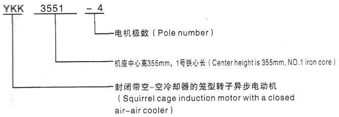 YKK系列(H355-1000)高压YJTG-200L-4A/30KW三相异步电机西安泰富西玛电机型号说明